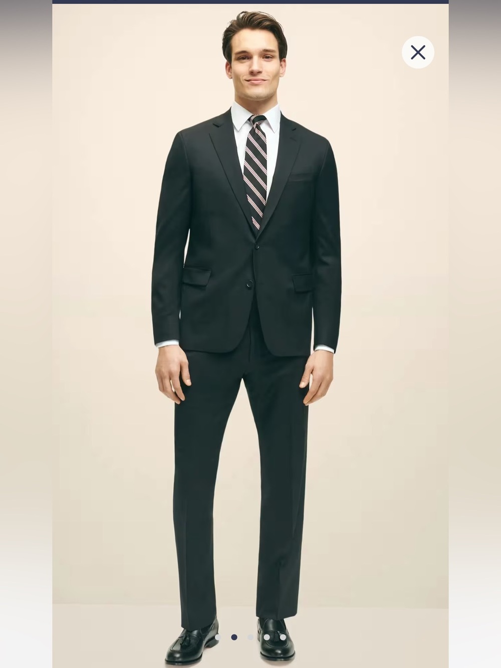 Brooks Brothers 1818 Fitzgerald Suit, Dark Gray, 36S/30W